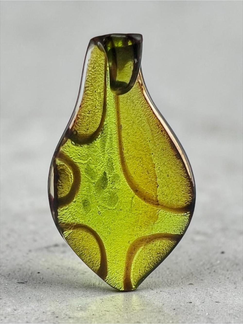 💖 Sculptural Art Glass Teardrop Pendant 💖